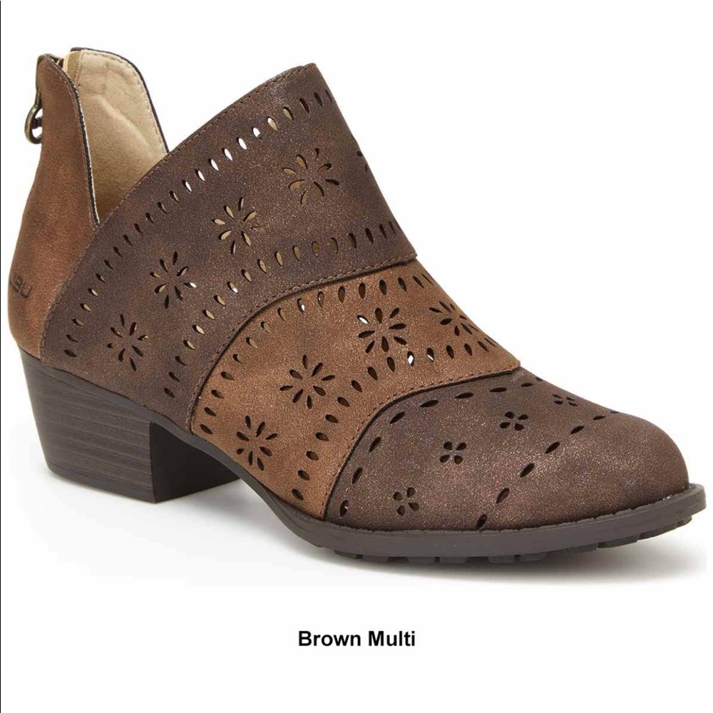JBU by Jambu SYLVIE dark brown memory foam booties